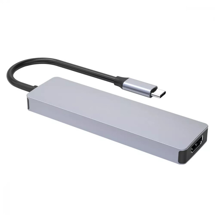 Type-C-Хаб Proove Iron Link 5 in 1 (3*USB3.0 + Type C + HDMI)