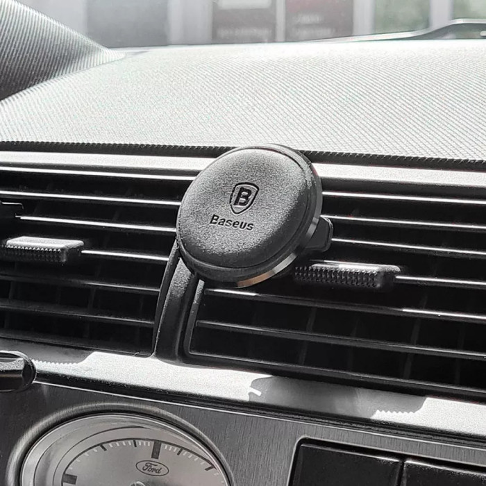 Автомобільний тримач Baseus Magnetic Air Vent Car Mount With Cable Clip
