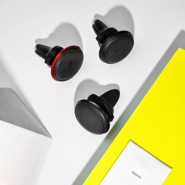 Автомобільний тримач Baseus Magnetic Air Vent Car Mount With Cable Clip