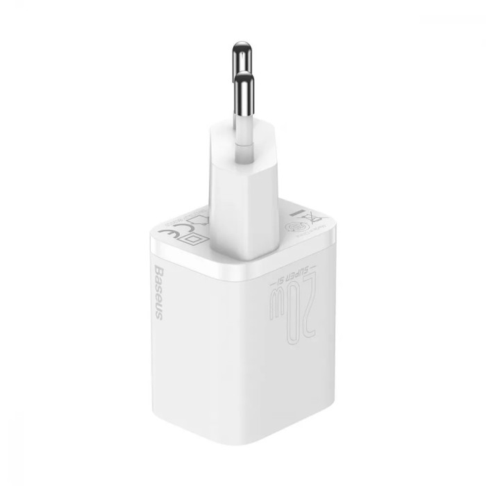 МЗП Baseus Super Silicone Quick Charger 20W (Type-C) + With Cable Type-C to Lightning