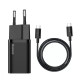МЗП Baseus Super Silicone Quick Charger 25W (Type-C) + With Cable Type-C to Type-C 3A (1m)