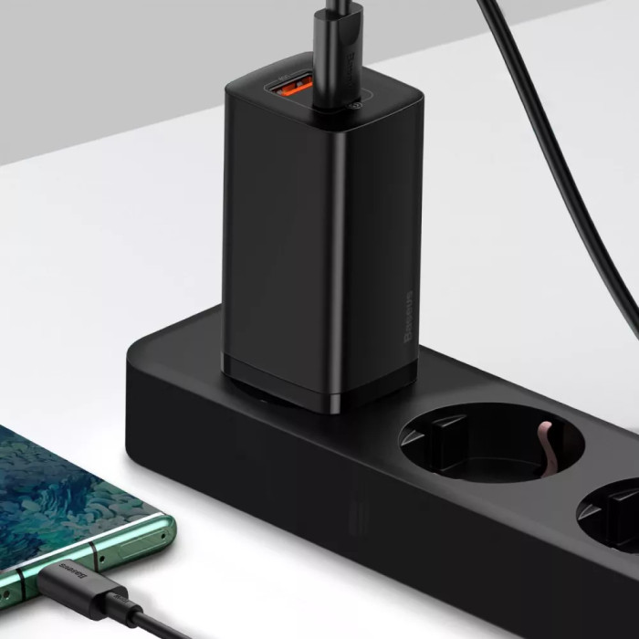 МЗП Baseus GaN2 Lite Quick Charger 65W (1 Type-C + 1 USB)