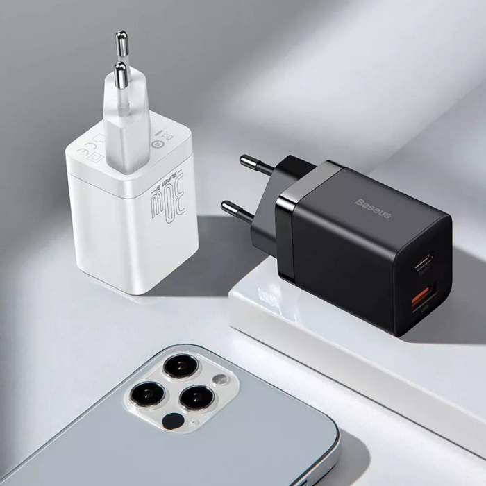 МЗП Baseus Super Si Pro Quick Charger (Type-C+USB) 30W