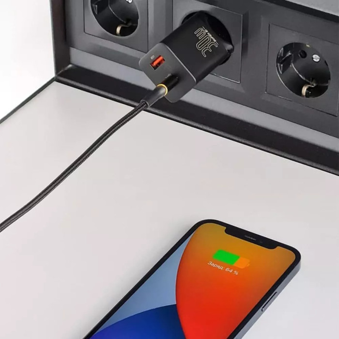 МЗП Baseus Super Si Pro Quick Charger (Type-C+USB) 30W