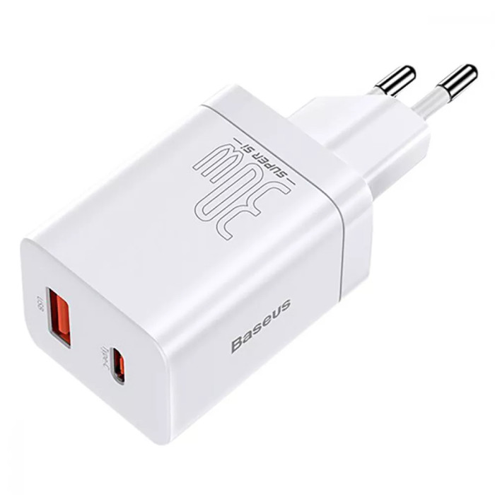 МЗП Baseus Super Si Pro Quick Charger (Type-C+USB) 30W