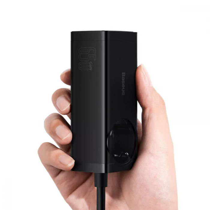 Мережевий фільтр Baseus GaN3 Pro Desktop Powerstrip 65W (2xType-C + 2xUSB + AC(EU))
