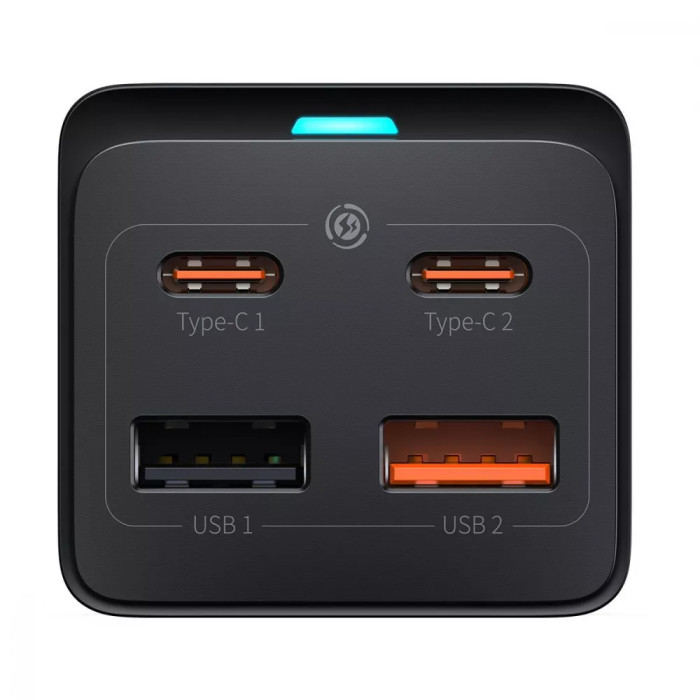 Мережевий фільтр Baseus GaN3 Pro Desktop Powerstrip 65W (2xType-C + 2xUSB + AC(EU))
