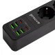 Мережевий фільтр Proove Power Strip P-03 (3 розетки + 4 USB + 2 Type-C) 2М