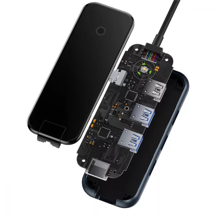 Type-C-Хаб Baseus AcmeJoy 5-Port Type-C HUB (Type-C to 2xUSB3.0 + USB2.0 + Type-C PD&Data + RJ45)