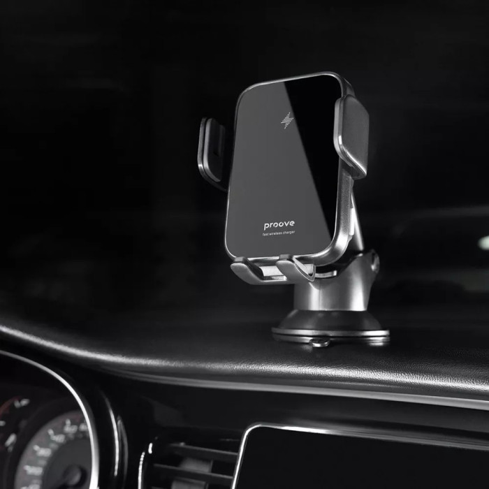 Автомобільний тримач з Бездротовим ЗП Proove Triple Clamp 15W