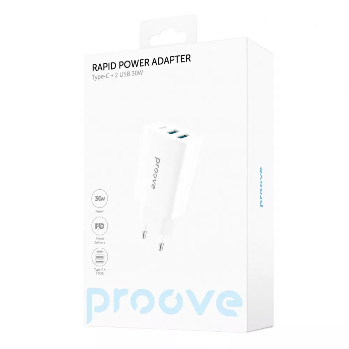 МЗП Proove Rapid 30W (2 USB + Type-C)