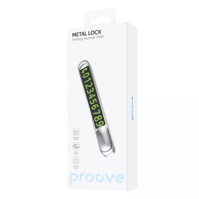 Паркувальна Карта Proove Parking Number Plate Metal Lock