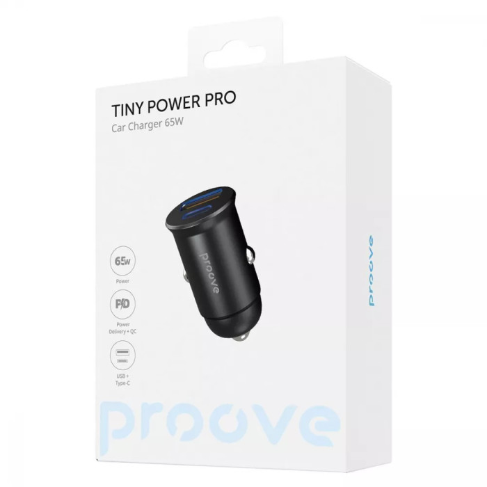 АЗП Proove Tiny Power Pro 65W (USB + Type-C)