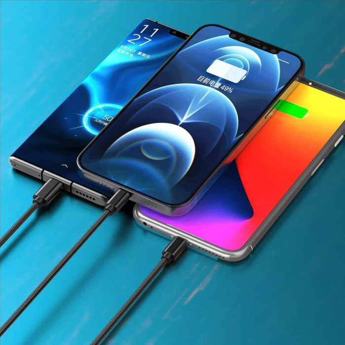 Кабель Proove Triple Connection 3 in 1 Type-C + Micro USB + Lightning (1,2m)