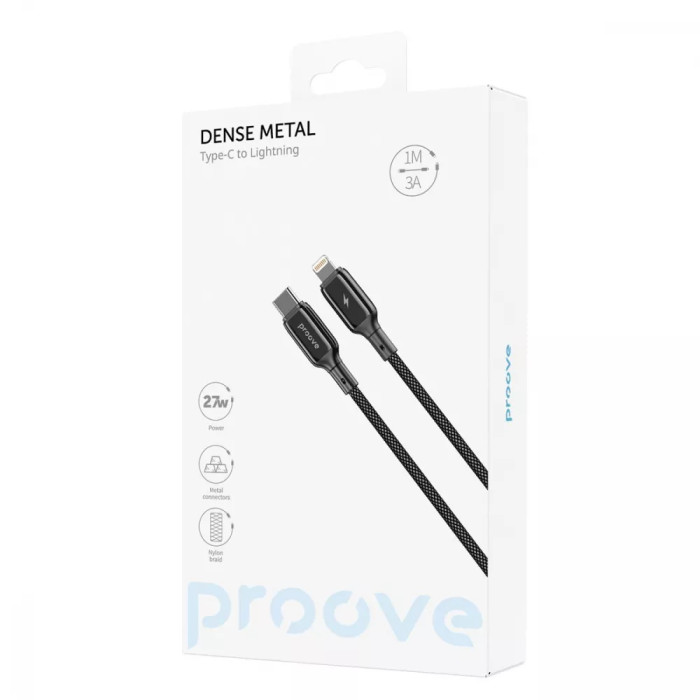 Кабель Proove Dense Metal Type-C to Lightning 27W (1m)