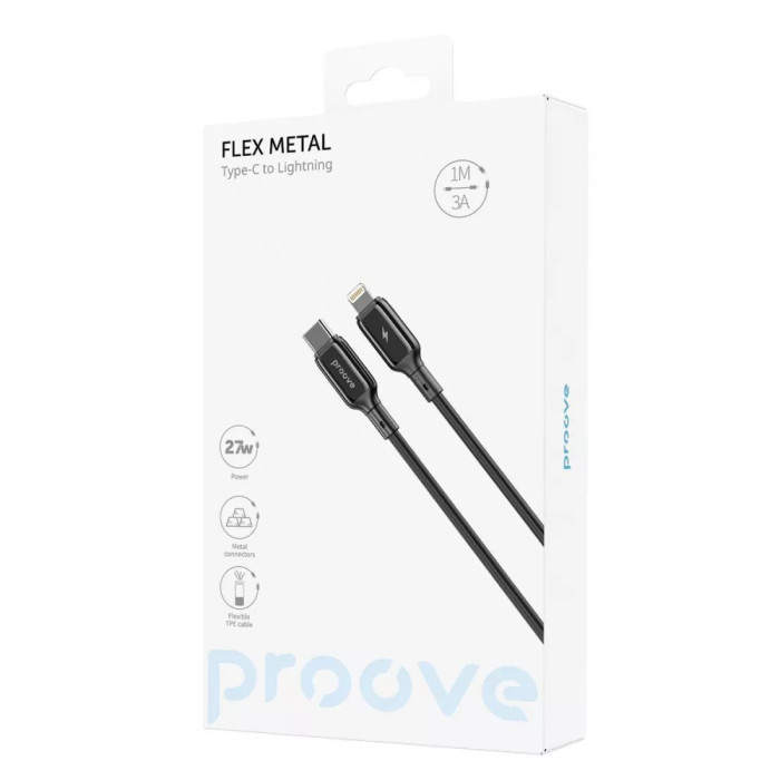 Кабель Proove Flex Metal Type-C to Lightning 27W (1m)