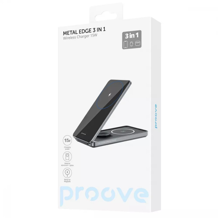 Бездротовий ЗП Proove Metal Edge 3 in 1