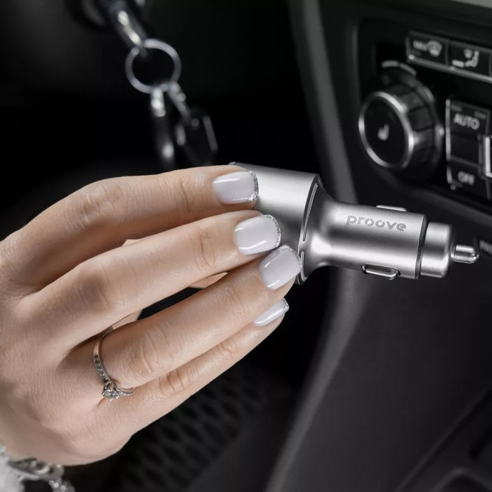 АЗП Proove FM Launcher Power Drive 30W (PD+QC3.0) Type-C+USB+AUX