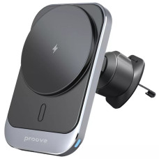 Автомобільний тримач з Бездротовим ЗП Proove Square Magnetic Pro 15W