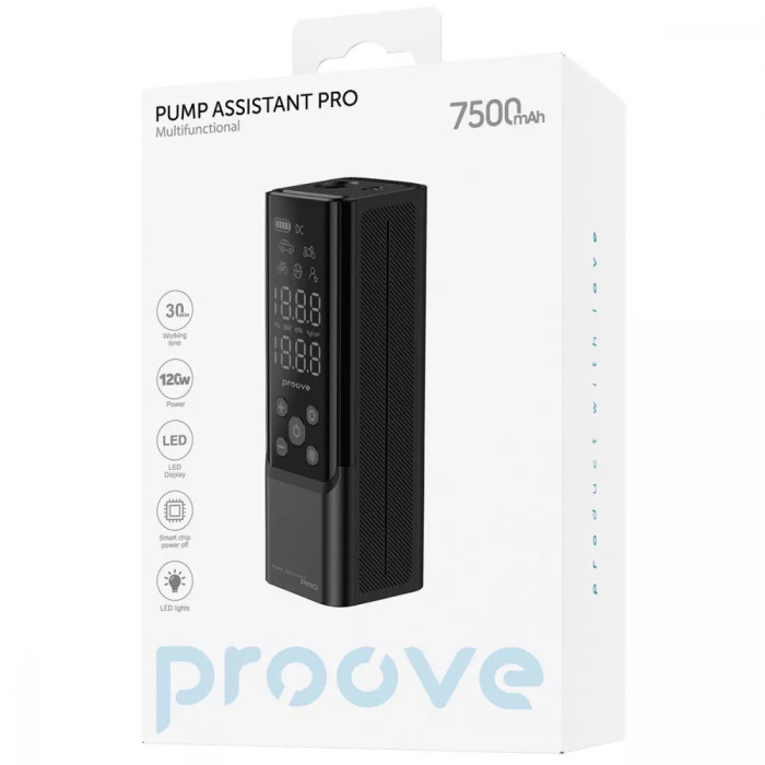 Автомобільний насос Proove Pump Assistant Pro 120W 7500mAh