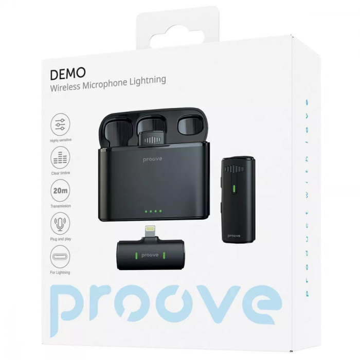 Бездротовий петличний мікрофон Proove Demo Lightning