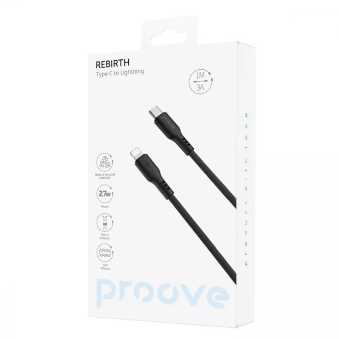 Кабель Proove Rebirth Type-C to Lightning 27W (1m)