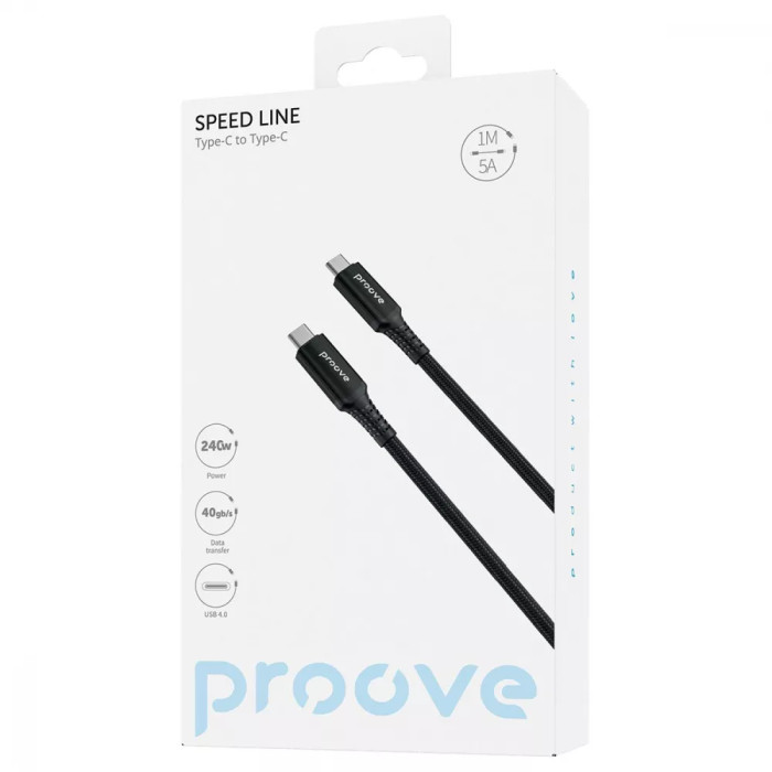 Кабель Proove Speed Line Type-C to Type С 240W USB 4.0 (1m)