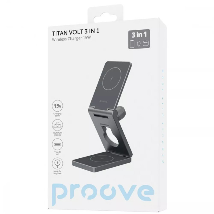 Бездротовий ЗП Proove Titan Volt 3 in 1