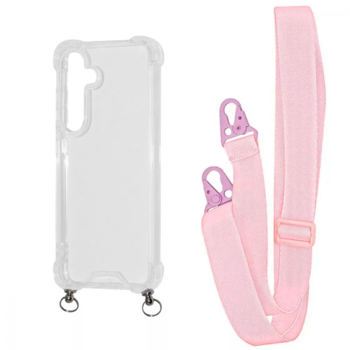 Чохол WAVE Clear Case with Strap Samsung Galaxy S24 Plus