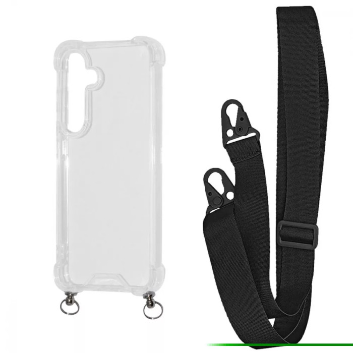 Чохол WAVE Clear Case with Strap Samsung Galaxy S24 Plus