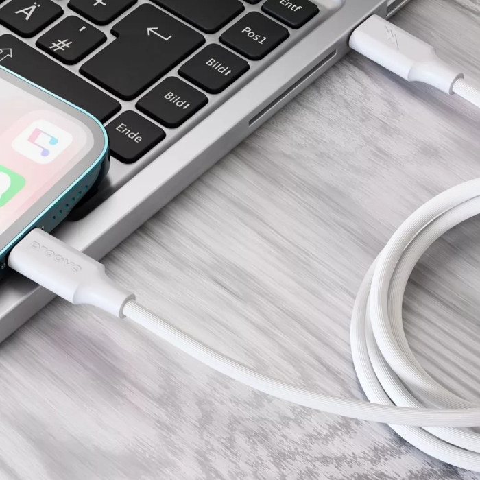 Кабель Proove Striped Silicone Type-C to Lightning (1m)