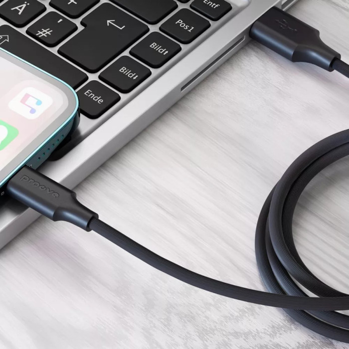 Кабель Proove Striped Silicone USB to Lightning (1m)