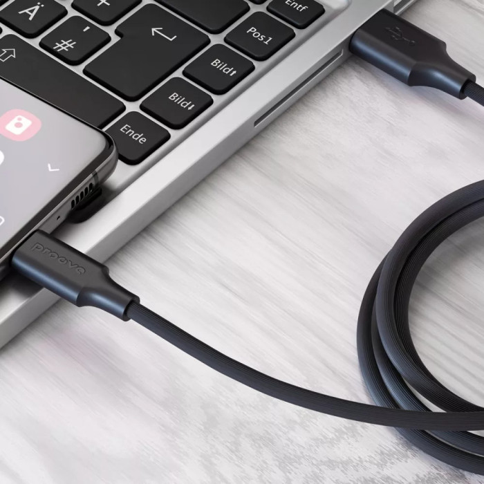 Кабель Proove Striped Silicone USB to Type-C (1m)