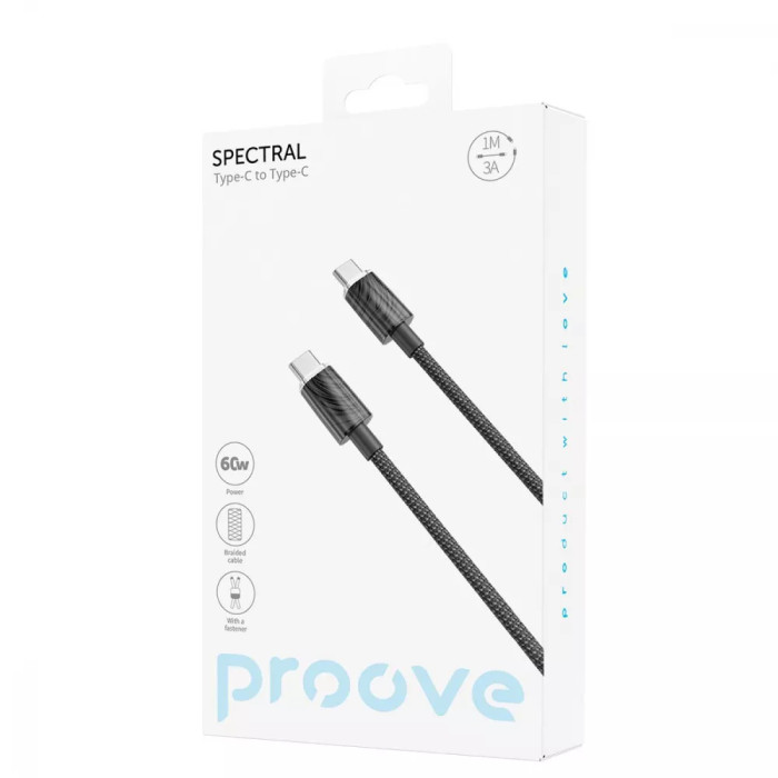 Кабель Proove Spectral Type-C to Type-C 60W (1m)