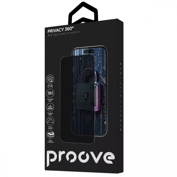 Захисне скло Proove Privacy 360 Installation Box iPhone 15 Pro Max