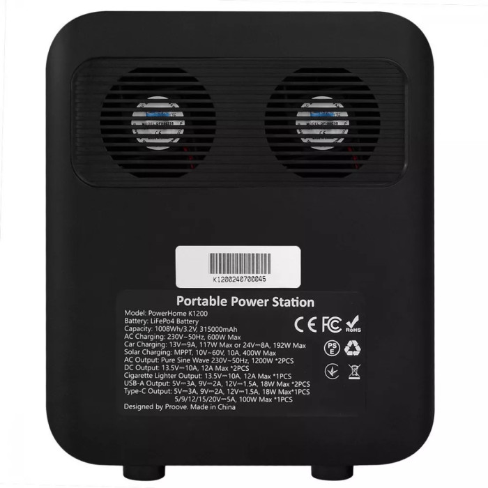 Портативна зарядна станція Proove PowerHome K1200