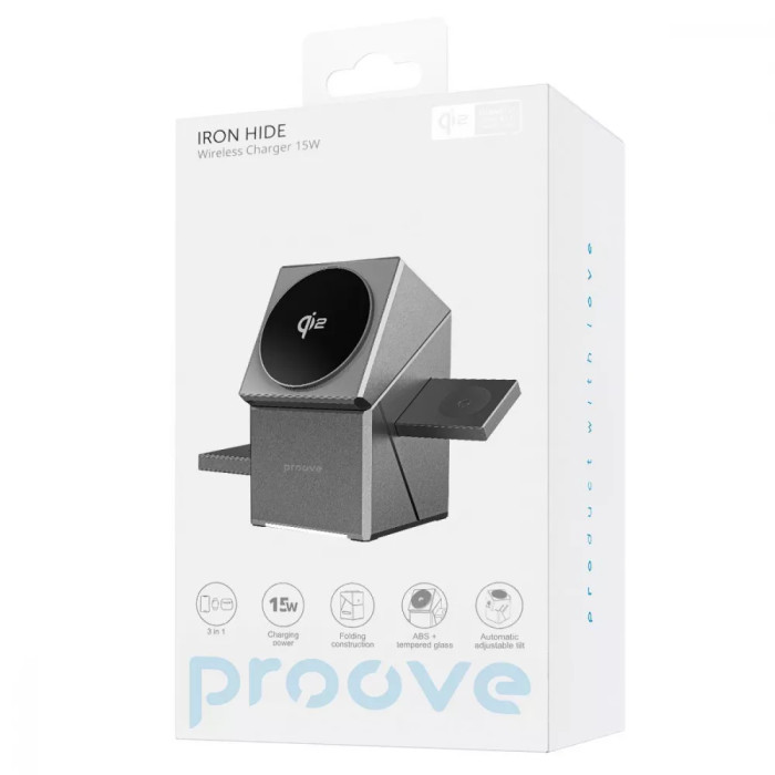 Бездротовий ЗП Proove Iron Hide 3 in 1 Qi2