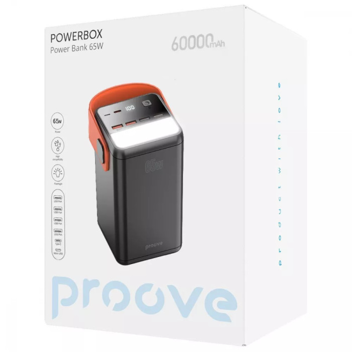 Портативна Батарея Proove Powerbox 65W 60000mAh