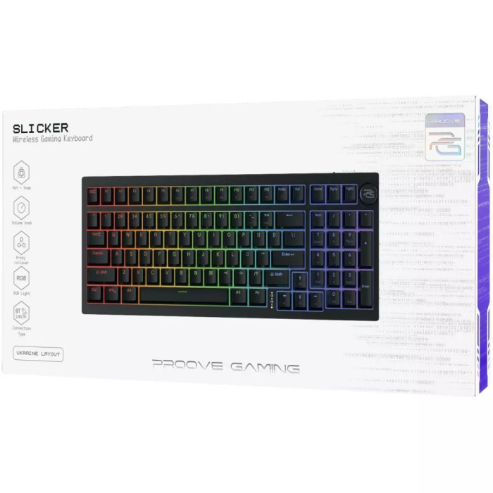 Бездротова клавіатура Proove Gaming Slicker (Ukraine Layout)