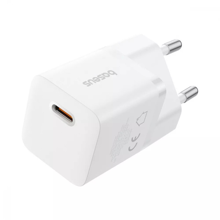 МЗП Baseus GaN5 Mini Fast Charger Type-C 25W (З кабелем Type-C to Type-C 100W 1m)