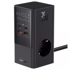 Мережевий фільтр Baseus Power Combo Tower Digital (3*AC+2*USB+2*Type-C 35W 1.5m)