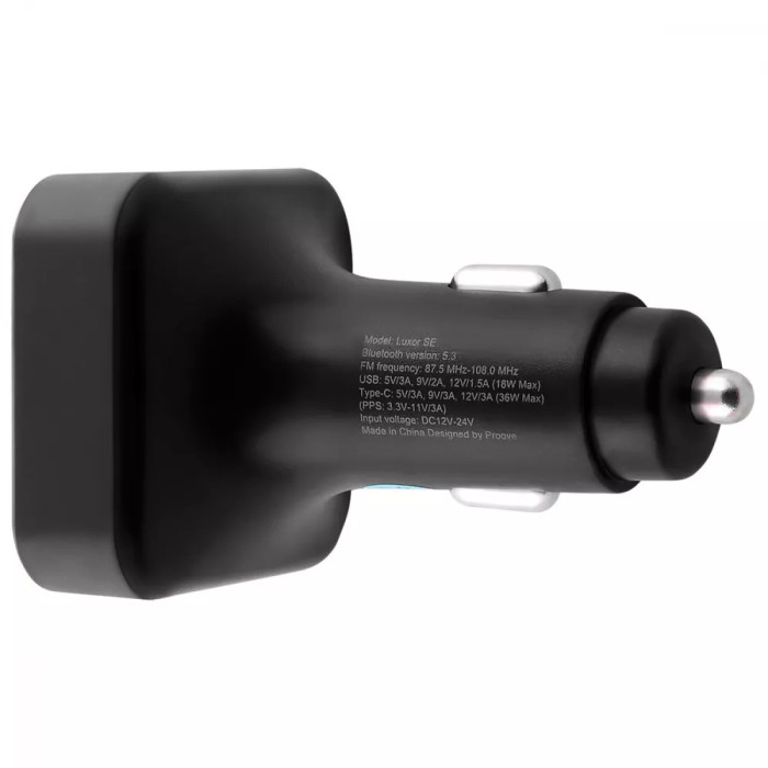 АЗП Proove FM Launcher Luxor SE 36W (PD+QC3.0) Type-C+USB