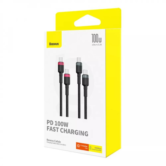 Кабель Baseus Cafule Charging Type-C to Type-C 100W 1м (2pcs)