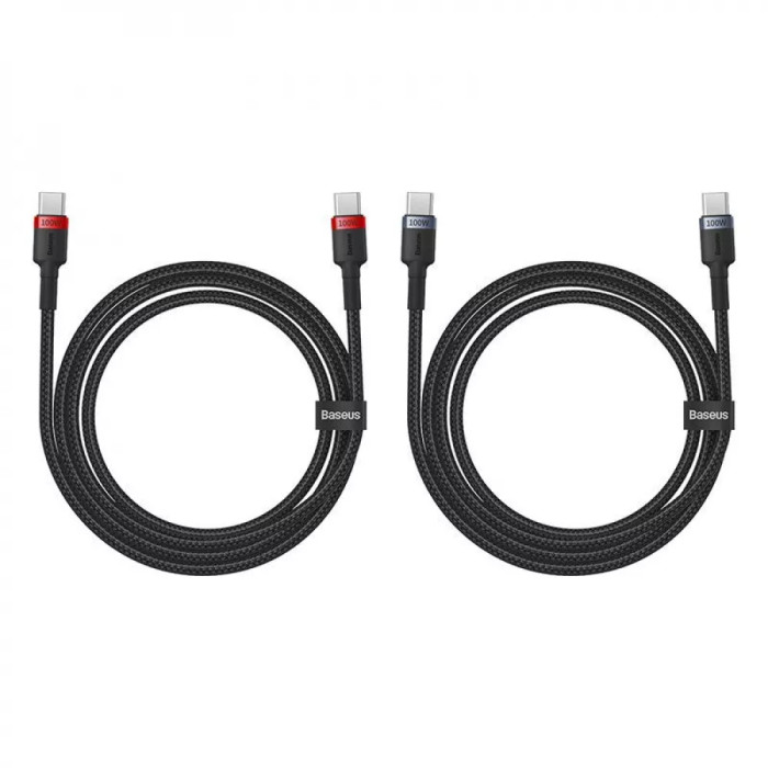 Кабель Baseus Cafule Charging Type-C to Type-C 100W 1м (2pcs)
