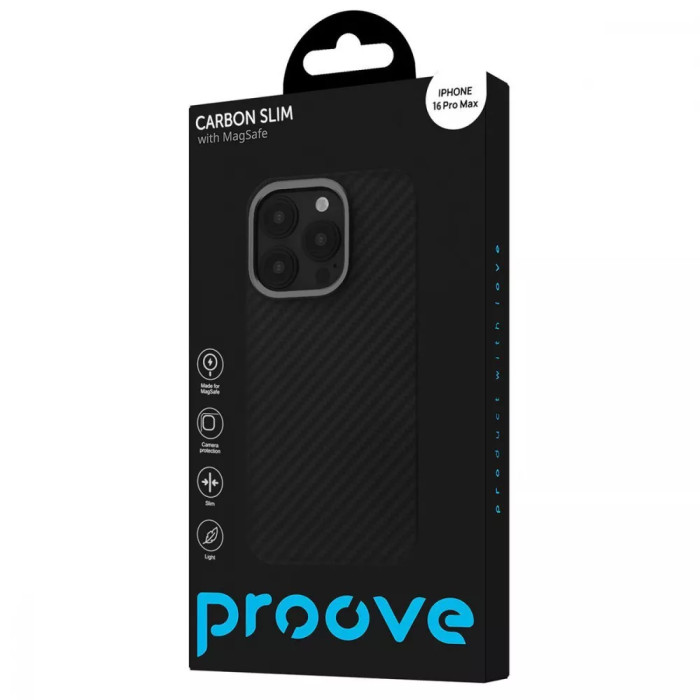 Чохол Proove Carbon Slim with Magnetic Ring iPhone 16 Pro Max