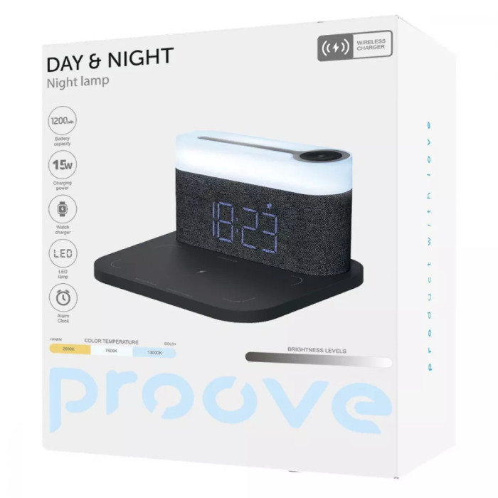 Нічник з Бездротовою Зарядкою Proove Day & Night