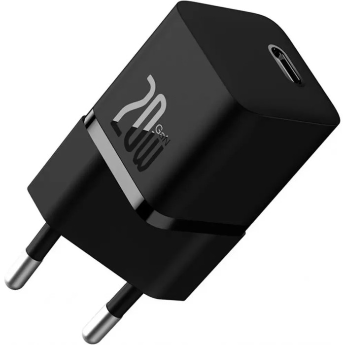 МЗП Baseus GaN5 Mini Fast Charger Type-C 20W (With Clable Type-C to Type-C 100W 1m)