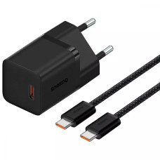 МЗП Baseus GaN5 Mini Fast Charger Type-C 30W (With Cable Type-C to Type-C 100W 1m)