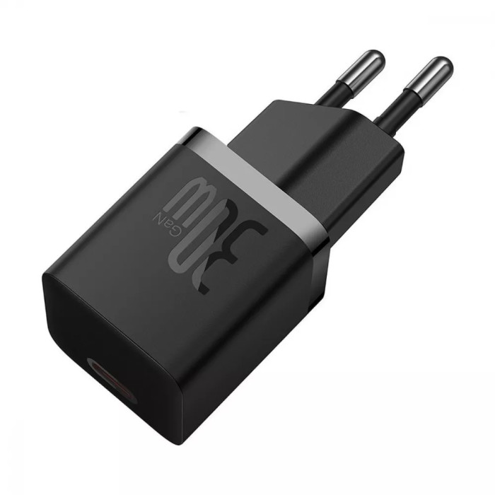 МЗП Baseus GaN5 Mini Fast Charger Type-C 30W (With Cable Type-C to Type-C 100W 1m)