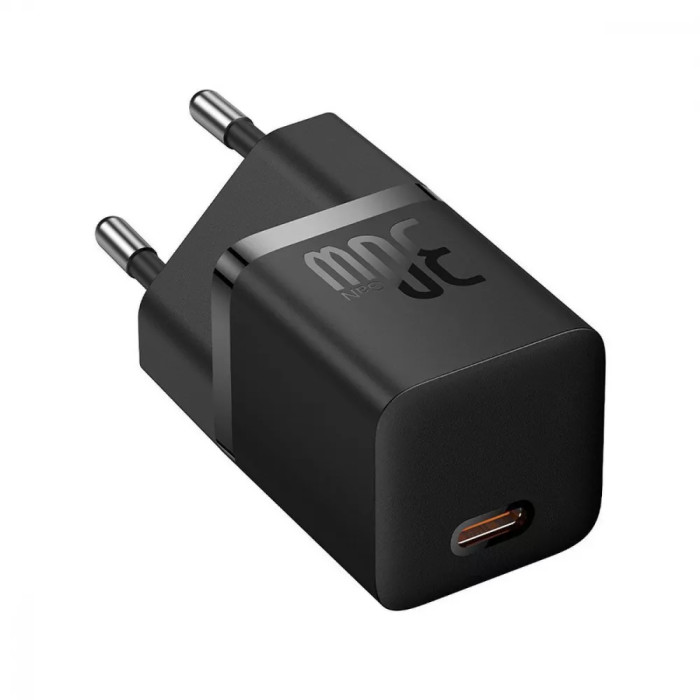 МЗП Baseus GaN5 Mini Fast Charger Type-C 30W (With Cable Type-C to Type-C 100W 1m)